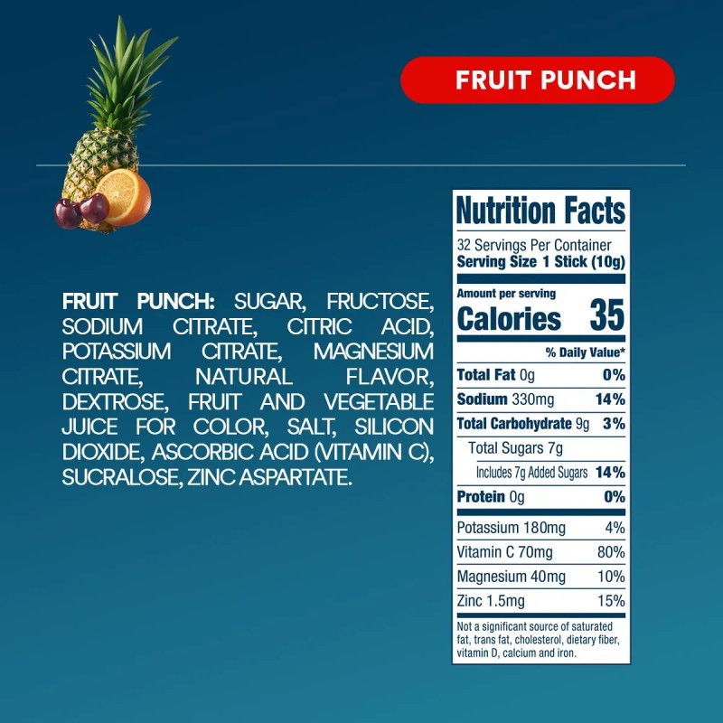 Mezcla Electrolítica Para Bebidas Dripdrop Hydration Fruit P