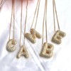 Toar Xdhc Bubble Letter Necklace Letter For Women Men Initial