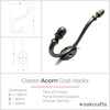 Oakcrafts - Antique Acorn Design Cast Iron Coat Hook -