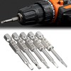 HaoTrade 5Pcs Triangle Drill Bit, Triangle Screwdriver Bit Set, 1/4"