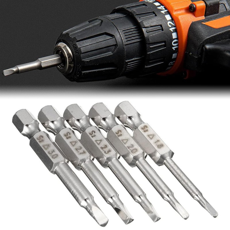 HaoTrade 5Pcs Triangle Drill Bit, Triangle Screwdriver Bit Set, 1/4"