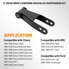 ECOTRIC 2" Rear Drop Lowering Shackles Suspension Kit Compatible with