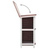 CHARMMA Outdoor Rabbit Hutch 4 Doors Brown Wood-Brown-12.9KG