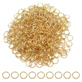 Toaob 500 Pieces Rings for Fashion Jewellery Stainless Steel 5 mm Open Rings Gold Tone for Necklaces Pendant Bracelets Jewellery DIY Key Chain