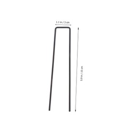 Mipcase 20pcs U-Shaped Garden Lawn Stakes Landscape Fixing Tools for Outdoor Use for Securing Tents Mats and Ground Covers Black Design