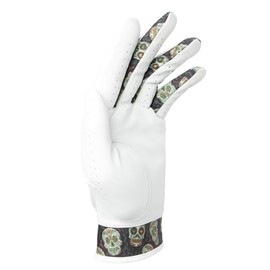 Skins Golf Gloves - Totally Unique Designs | AAA Cabretta Leather | Mens Golf Glove | Sizes S-XL | Wear on Left Hand (Dia de los Muertos, L)