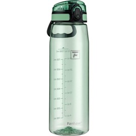 Fanhaw 1L Tritan Water Bottle with Chug Lid - Clear, BPA-Free, Lightweight, Wide Mouth, Leak-Proof, Perfect for Gym, Travel, School, Office, and Sports (Glow Green)