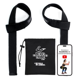 Straps para Gym Premium | Antideslizantes y Ultra Reforzados | Accesorios para Gym - Resistencia Hasta 400kg | Para Deadlifts, Pull-Ups y Más | Hechos en México | BOLD TRIBE