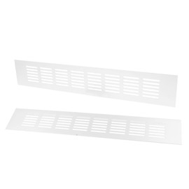 2PCS Air Vent Cover,TTZEZE Aluminium Alloy Rectangle Vent Covers for Home Wall Ceiling Floor Register Grille Register Ventilation Register Grille for Wardrobe Cabinet Bathroom Kitchen White 60*200mm