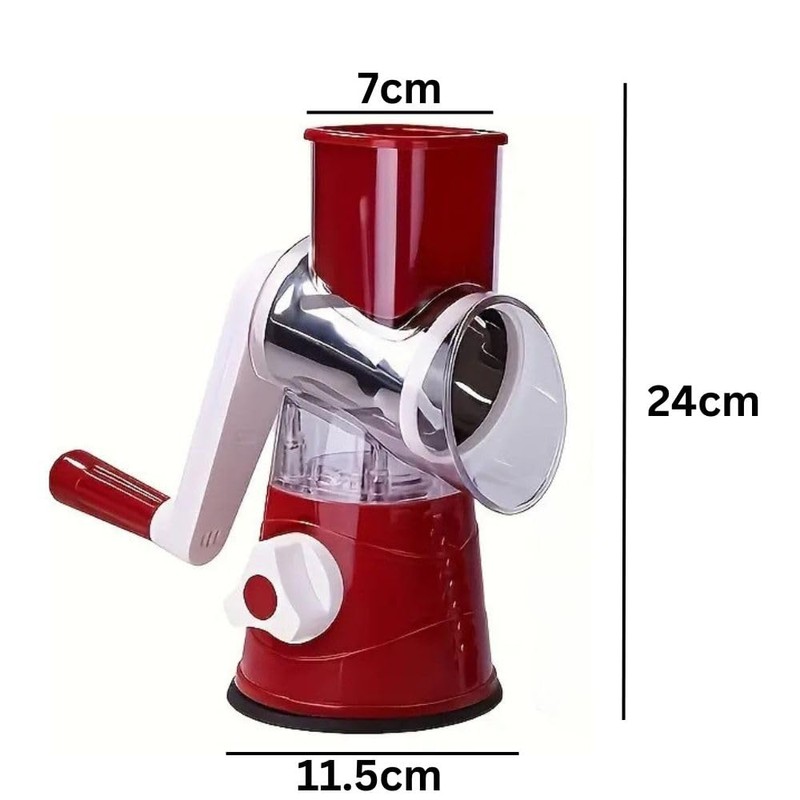 RJP Rotary Cheese Grater & Vegetable Slicer with Three Drum