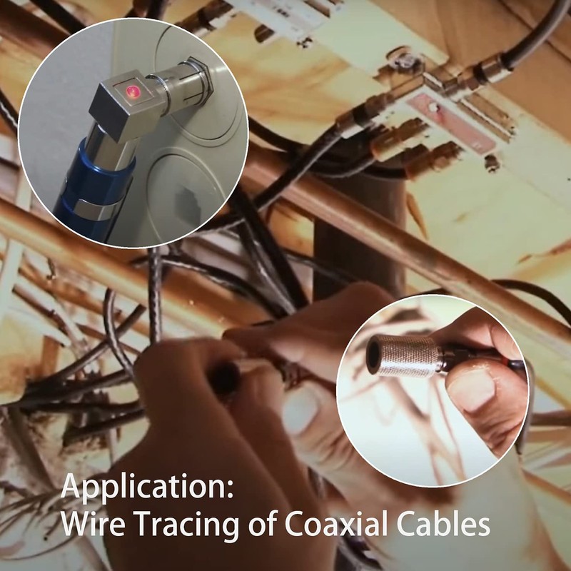 groword Coaxial (Coax) Cable Tester,Voltage Protected Coax Cable Wire Tracer