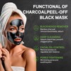 Blackhead Remover Mask, Purifying Peel Off Charcoal Masks Kit, Black