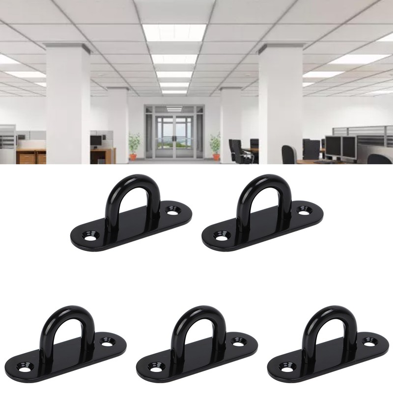 5 PCS Stainless Steel Eye Plate Ceiling Hook Pad Eye