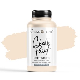 GRANOTONE Chalk Paint Matt Finish Water Based Acrylic Paint 8.5 fl oz 250 ml Drift Stone Colour for Furniture Wood Walls Metal Glass Paper Fabric Canvas Maximum Coverage