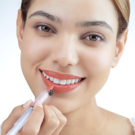 CLICKA One-Touch Retractable Tinted Lip Balm, Moisturizing Lip Gloss with Menthol (Berry Coral) Korean Lip Care