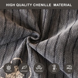 Flower Couch Cover Sofa Covers Thick Chenille Couch Cover Blanket for Sectional Loveseat Recliner 3/4 Cushion Couches Pet-Friendly Anti-Slip Stretchable Sofa Slipcovers Furniture Protector 71x150 Inch