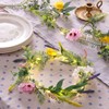 Lights4fun LED Spring Garland Illuminated Garland Spring 180 cm Spring