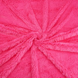 PH PandaHall Pink Faux Fur Fabric Plush Fabric 1.5 m Wide Sewing Craft Fur Fuzzy Fabric Fluffy Fur Fabric for Fancy Dress Costumes Carnival Costume Women Men Cosplay Gnome Cushion Rug Decor 0.9 m
