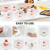 Axigundaone 60 Pcs Clear Cupcake Boxes Single 3.5 Inch, White