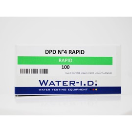 WATER-I.D. - DPD No.4 Rapid Dissolve Tablets | Accurate Chlorine Measurement | Suitable for Pooltester Range | Active Oxygen 0.0-15.0 mg/l | 100 Pack, White