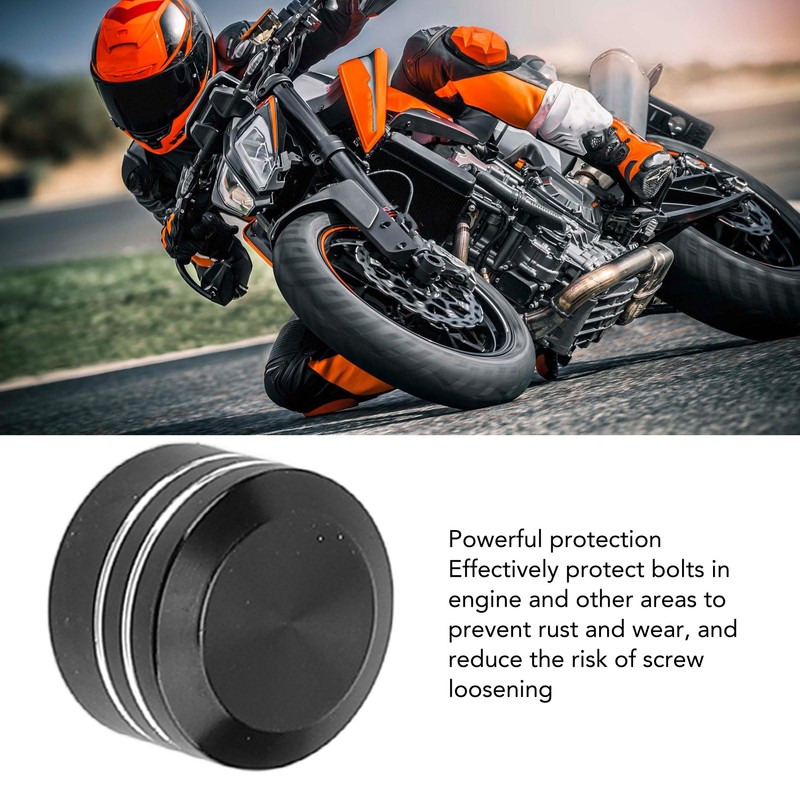 10pcs Motorcycle Engine Bolt Covers Resist Vibration CNC Aluminum Universal