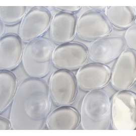 Splash Home Rocks Bathtub Mat Non-Slip, Extra-Long Shower Mat with 167 Suction Cups Bath Mat for Tub, 36 L x 17 W Inches PVC - Clear