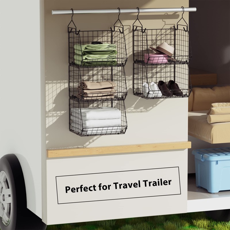 4 Tier Closet Hanging Organizer, Closet Organizers and Storage with