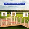 BLIKA 30 Pack 4"x4" Invisible Cable Railing Kits, 1/8" Stainless