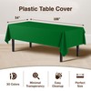 Exquisite 4-Pack Emerald Green Plastic Table Cloth - 54In. x