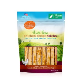 Canine Naturals - Hide Free Chicken Recipe Sticks for Dogs - 10 Count - 100% Rawhide Free Chew