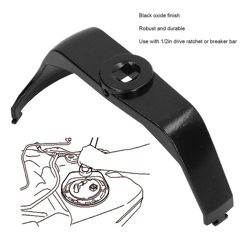 Black Fuel Tank Cover Wrench Rust Proof Chrome Vanadium Steel