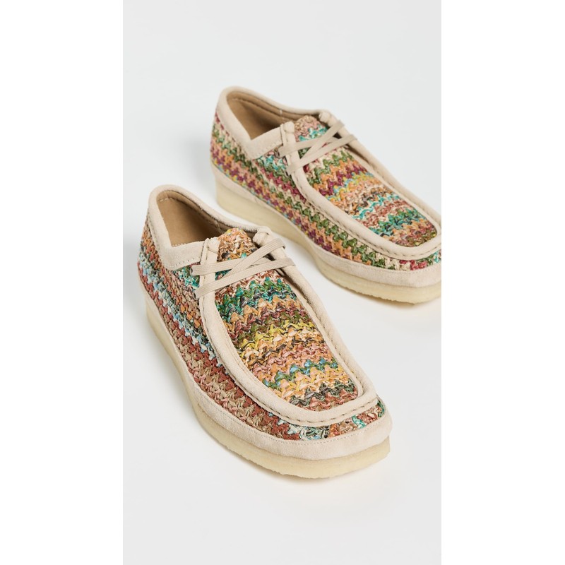 Clarks Men's Somerset Collection Raffia Wallabee Shoes, Multi Raffia, 13