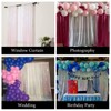 HMQIANG 4FTx8FT Iridescent Sequin Backdrop Curtains 2 Panels Sparkly Background