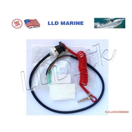 LLD_TK Emergency Stop Safety Kill Switch Lanyard Tohatsu Outboard 3C8068200 3C8-06820-0