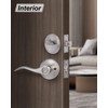 Lanwandeng Keyed Alike Front Door Lever Lockset with Single Cylinder