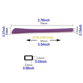 2 Pairs Eyeglass End Tips Ear Sock Pieces Tube Eyewear Anti-Slip Silicone Comfort Replacement Tips Metal Eyeglass Legs (Purple)