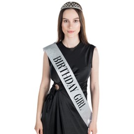 Funky Junque Tiara de cumpleaños de vidrio Queen Peine diadema para mujeres y niñas, princesa oro plateado rosa accesorios de diamantes de imitación para boda, graduación, cumpleaños, disfraz de