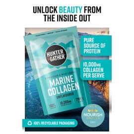 Hunter & Gather Hunter & Gather Marine Collagen Powder 300g | Pure Unflavoured Premium Hydrolysed Wild Caught Marine Collagen Peptides Powder for Hair Skin Nails Muscles | Collagen Supplements for Women and Men