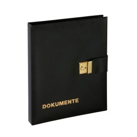 Pagna Document Wallet Soft Synthetic Leather with Flap Lock 4-Ring Mechanism Insert Pocket