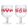 Slant Collections Unbreakable Valentine's Day Wine Glasses Stackable Acrylic Stemmed