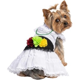 Genérico Disfraz Vestido Jarocha Veracruzana Mexicana para Perro y Gato
