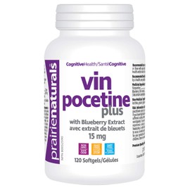 Prairie Naturals Vinpocetine with Blueberry Softgel, 120 Count