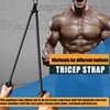Ergonomic Tricep Rope Pull Down Attachment, Upgraded Long Triceps Rope