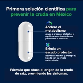 Suplemento Anti Cruda con L-Cisteína, Vitamina C y Cúrcuma | Pastillas para la Cruda | Hangover Pills | Toma 1 Dosis Antes de Dormir