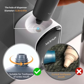 MOPMS Toothpaste Dispenser Wall Mounted for Bathroom Automatic Toothpaste Squeezer for Kids and Adult (Grey-2Pcs)