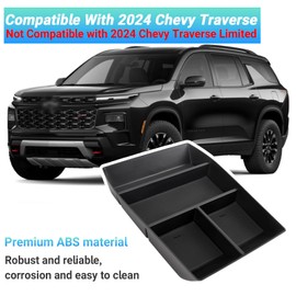 Sinminou Lower Center Console Organizer Tray Compatible with 2024-2025 Chevy Traverse Interior Accessories，Armrest Bottom Tray Storage Box for Cell Phone and Vehicle Key