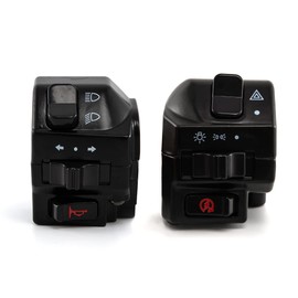 Motorcycle Handlebar Switch Universal 7/8" 22MM Electric Hand Control Switch Fit for Fog Lamp Horn Signal Wires Ignition Stop Control