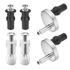 6Pcs Quick Release Toilet Seat Fixings, Universal Heavy Duty Toilet Seat Fastener Bolt Kit, Top Fittings and Fixtures Replacement Kit, Soft Close Toilet Seat Hinges and Expanding Screws Nuts Bolts