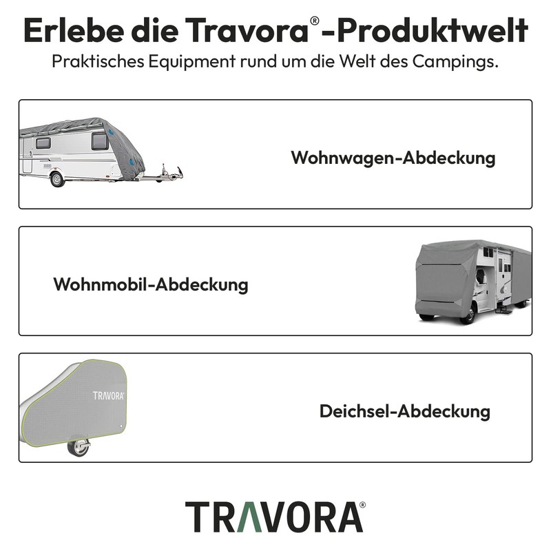 TRAVORA - Drawbar Cover Caravan - Reflective Caravan Protective Cover