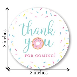 40 cnt Donut Birthday Party Thank You Favor Stickers